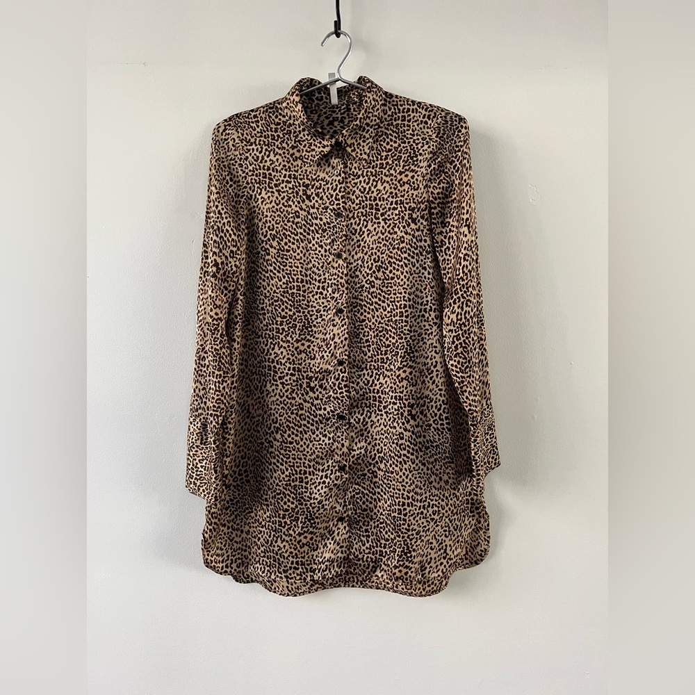 Satin print animal shirt Zara